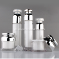 LOW MOQ Kunststoff weiße Kosmetik Serum Airless Lotion Pump Flasche 30ml 40ml 50ml